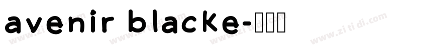 avenir blacke字体转换